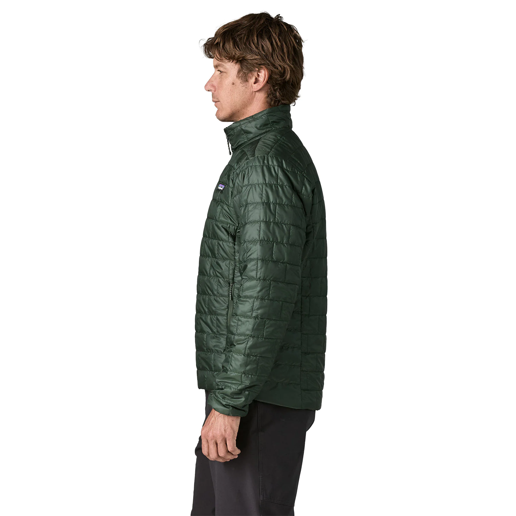 Pufferjacke, Daunenjacke, Wandjacke, Grün, Seitlicher Reißverschluss