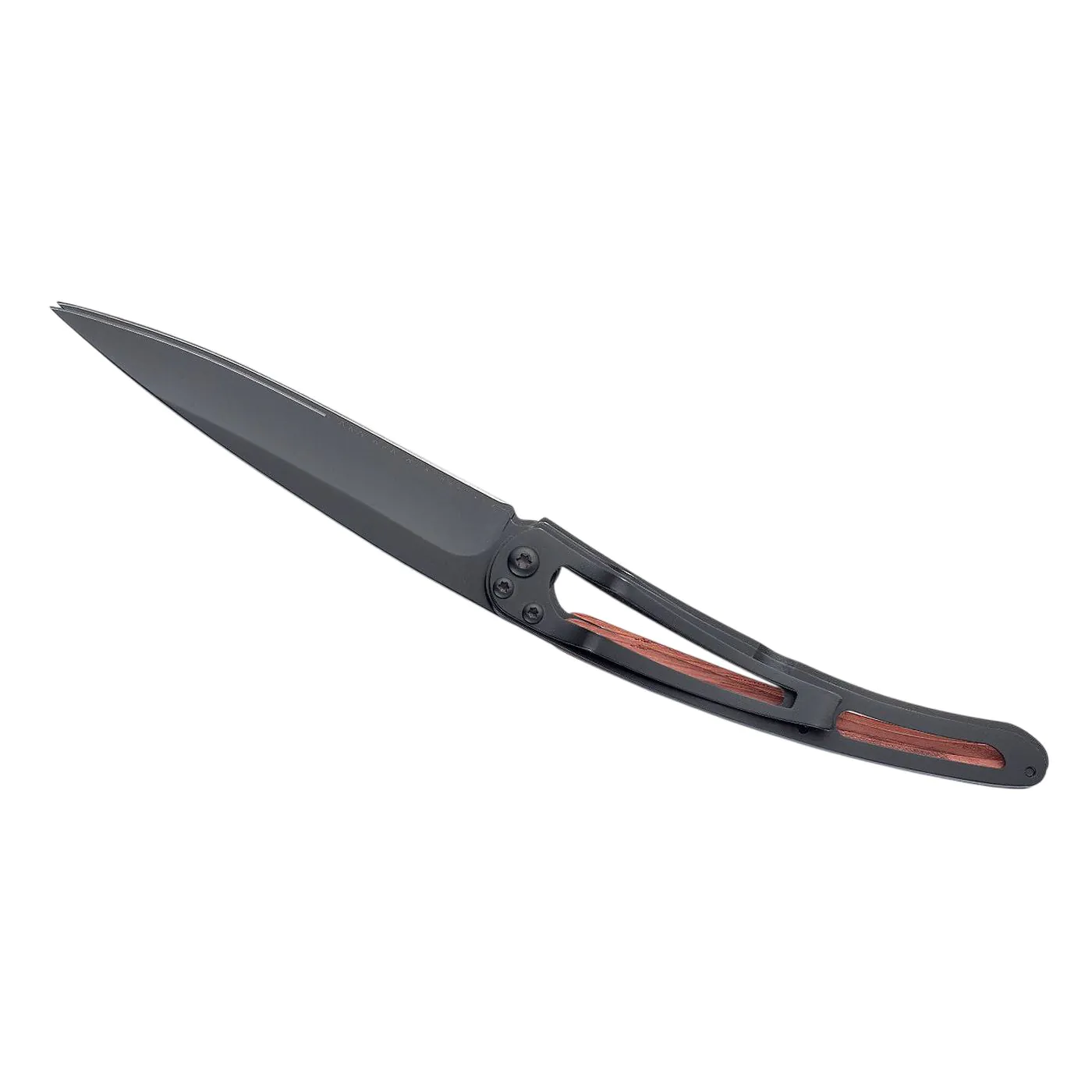 37g Korellenholz, Tattoo "Fliegenfischer", Taschenmesser (gezahnt)
