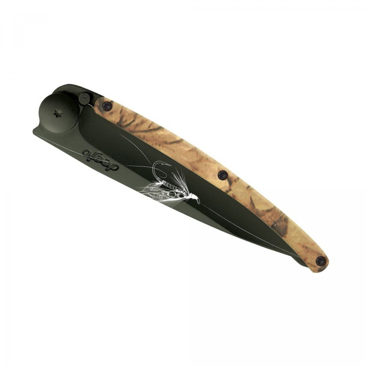 37g Braun Camo, Tattoo "Silver Wilkinson Fliege", Taschenmesser 37g Braun Camo, Tattoo "Silver Wilkinson Fliege", Taschenmesser