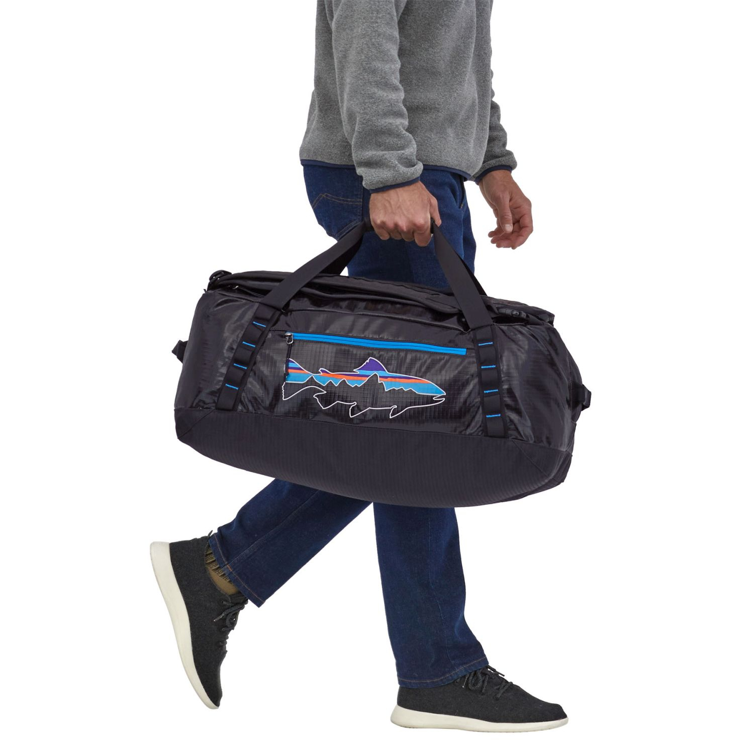 Black Hole Duffel 55L (black w/Fitz Trout) Black Hole Duffel 55L (black w/Fitz Trout)