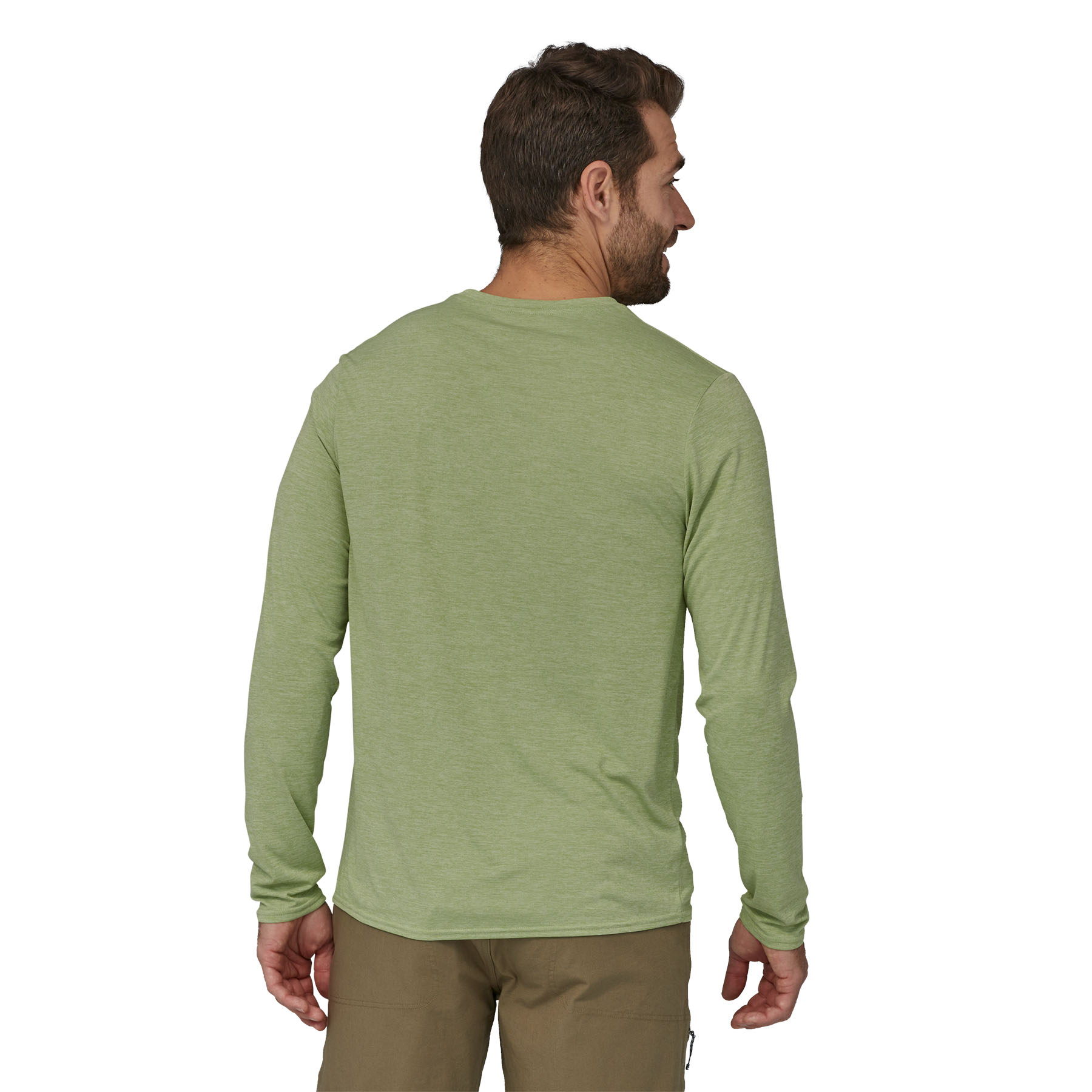 Men's L/S Cap Cool Daily Graphic Shirt (salvia green)