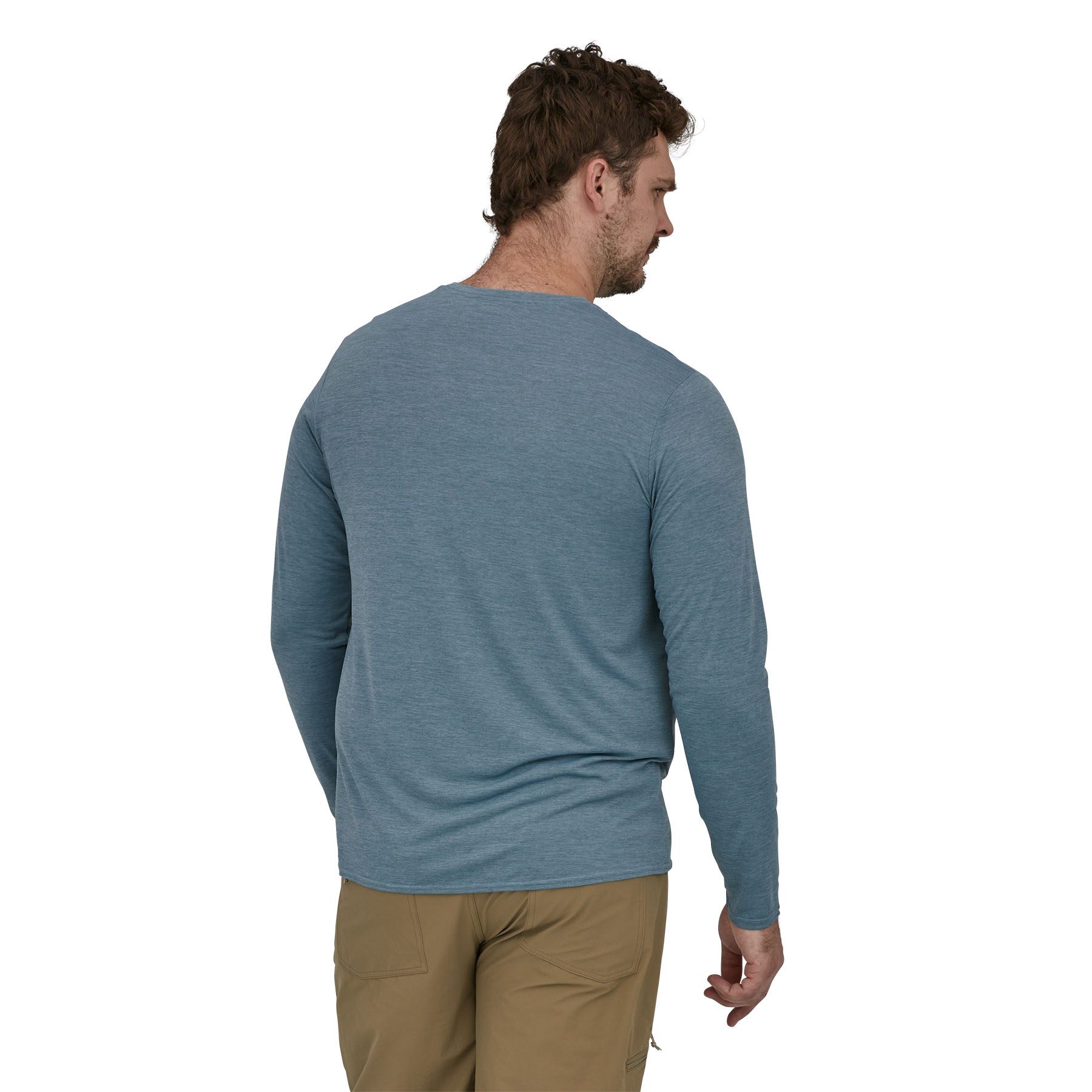 Men's L/S Cap Cool Daily Graphic Shirt (Light Plume Grey)