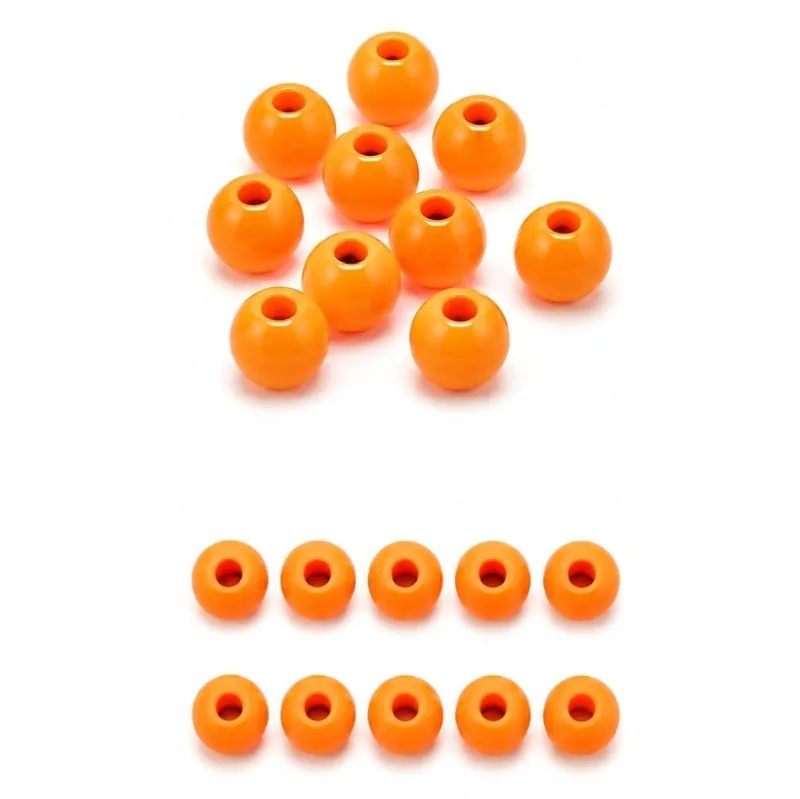 orange beads, perlen, loch durch center, polymer beads, runde kugeln
