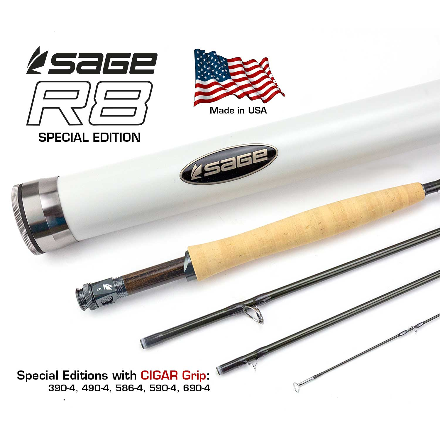 R8 Core Fly Rods - Cigar Grip