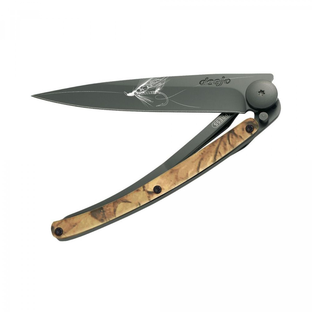 37g Braun Camo, Tattoo "Silver Wilkinson Fliege", Taschenmesser 37g Braun Camo, Tattoo "Silver Wilkinson Fliege", Taschenmesser