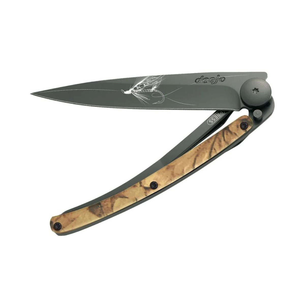 37g Braun Camo, Tattoo "Silver Wilkinson Fliege", Taschenmesser 37g Braun Camo, Tattoo "Silver Wilkinson Fliege", Taschenmesser