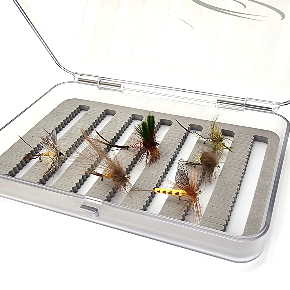6 Mayflies in Clear Fly Box