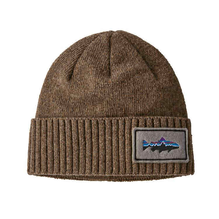 Brodeo Beanie (Fitz Roy Trout Patch: Ash Tan)