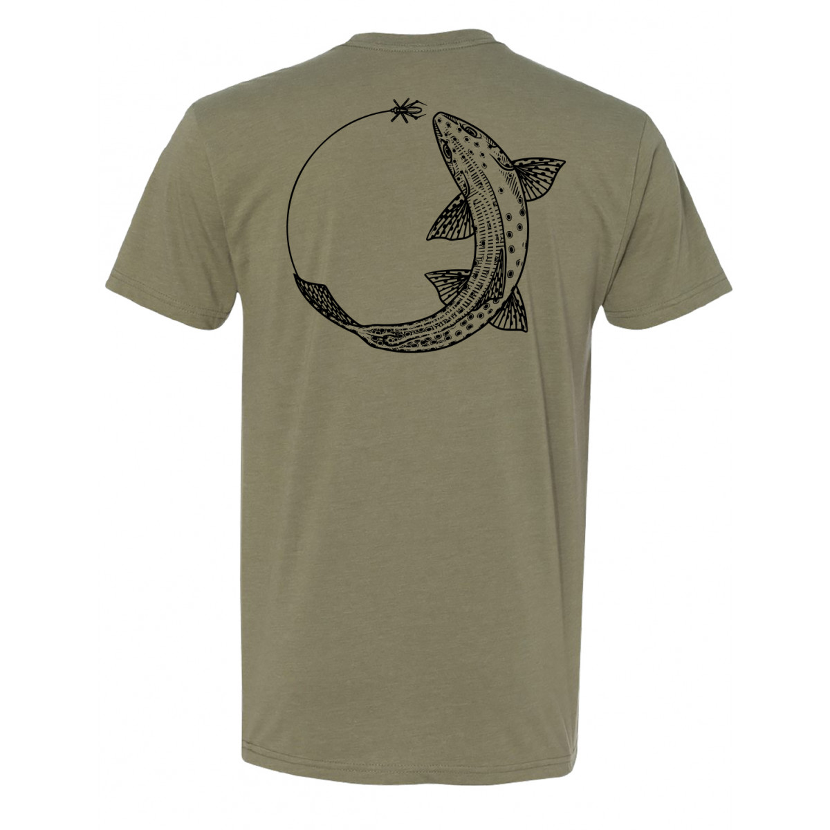 Chase Trout Tee (light olive)