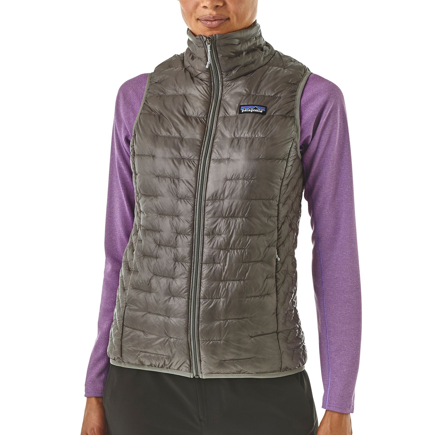 Women's Micro Puff Vest (feather grey)