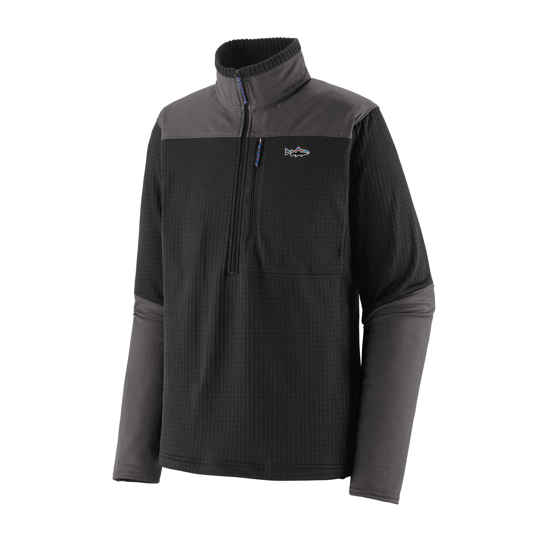 Men's Long-Sleeved R1 Fitz Roy 1/4-Zip (black) Men's Long-Sleeved R1 Fitz Roy 1/4-Zip (black)