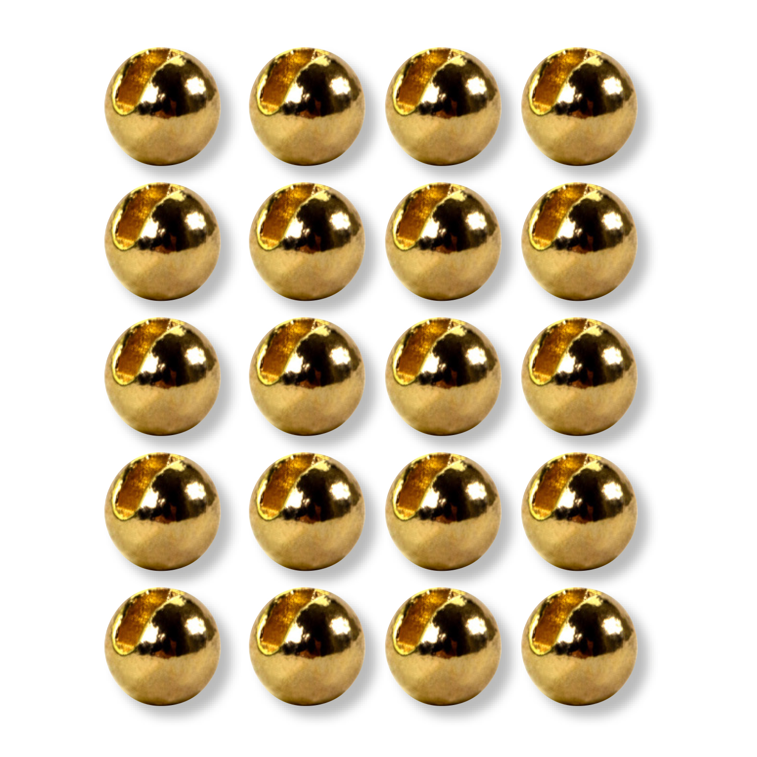 Slotted Tungsten Beads (gold)