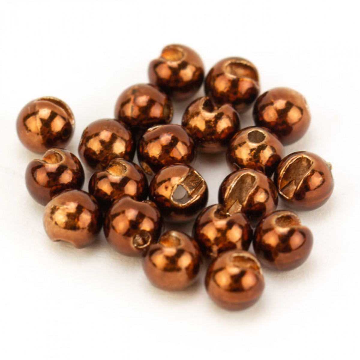 Slotted Tungsten Beads (metallic coffee)