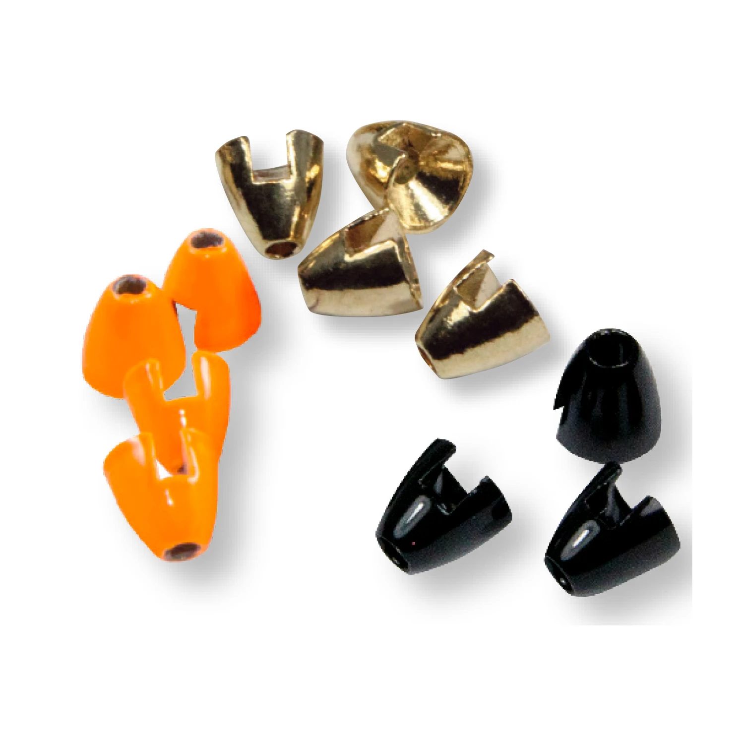 Tungsten Coneheads geschlitzt (fluoro-orange) Tungsten Coneheads geschlitzt (fluoro-orange)