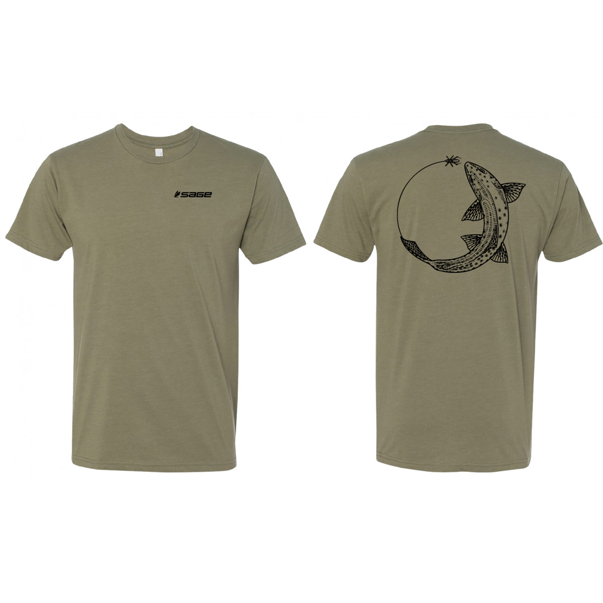 Chase Trout Tee (light olive)