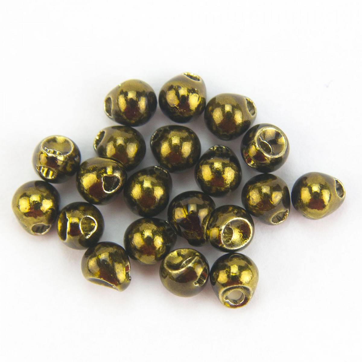 Tungsten Off Center Beads (metallic olive)
