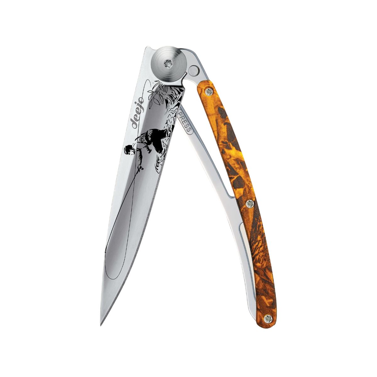 37g Camo Orange, Tattoo "Fly Fishing", Pocket Knife 45020911