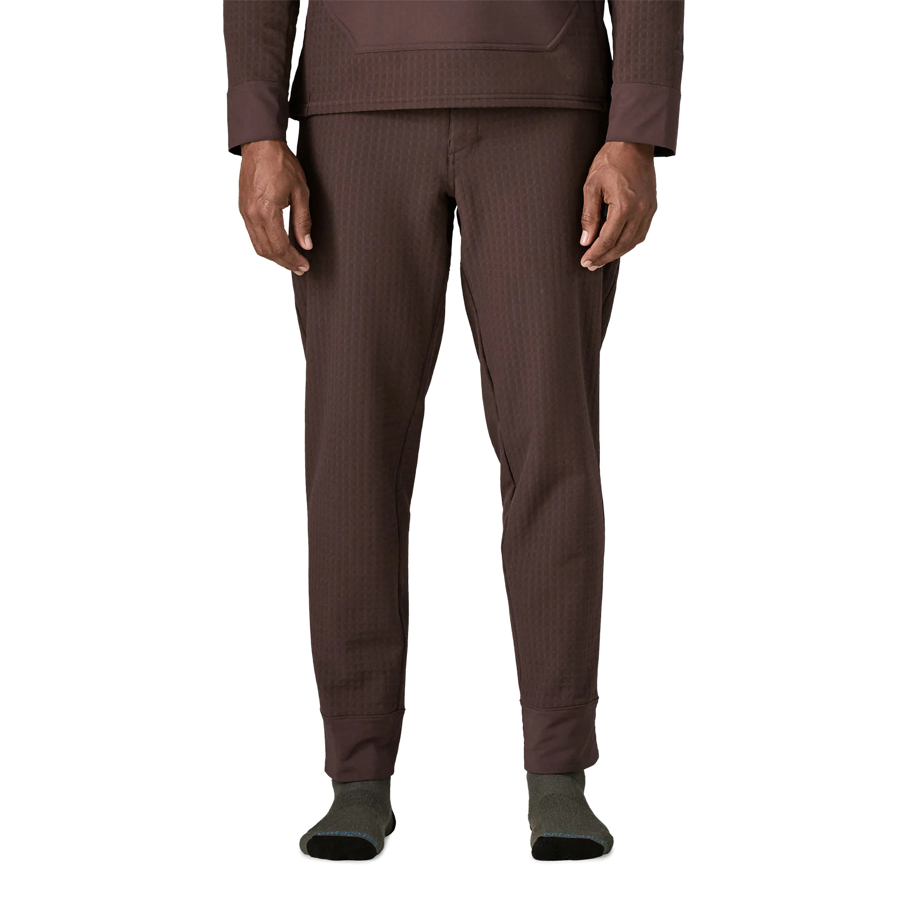 Hose, Jogginghose, braun, Kunstfaser, geringes Muster