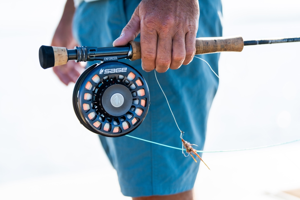 SAGE Enforcer Fly Reel  with bonefish fly