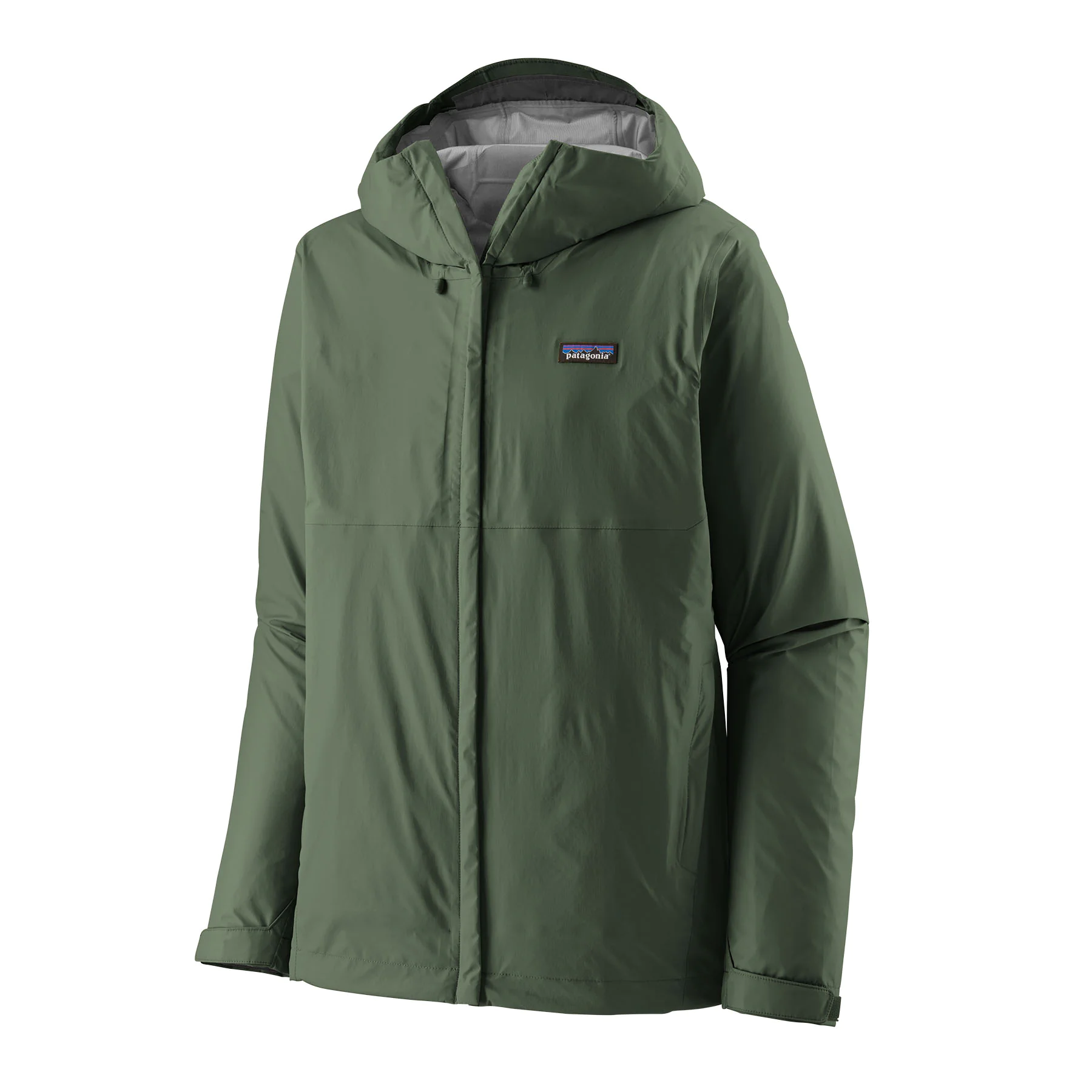 Regenjacke, Kapuze, Dunkelgrün, Wasserdicht, Langarm