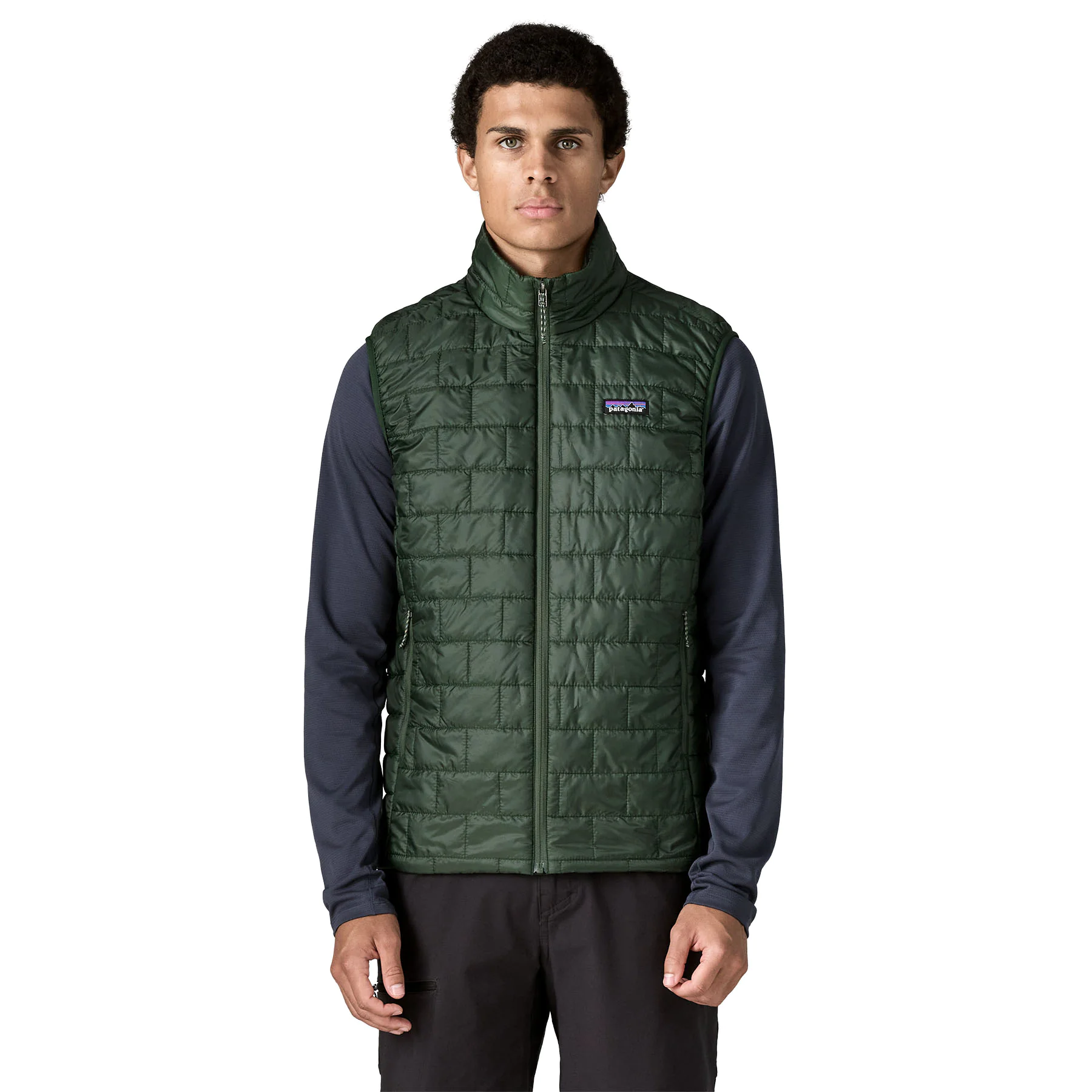 Weste, Puffer, PSBHD-Green, Material: Nylon, Stehkragen