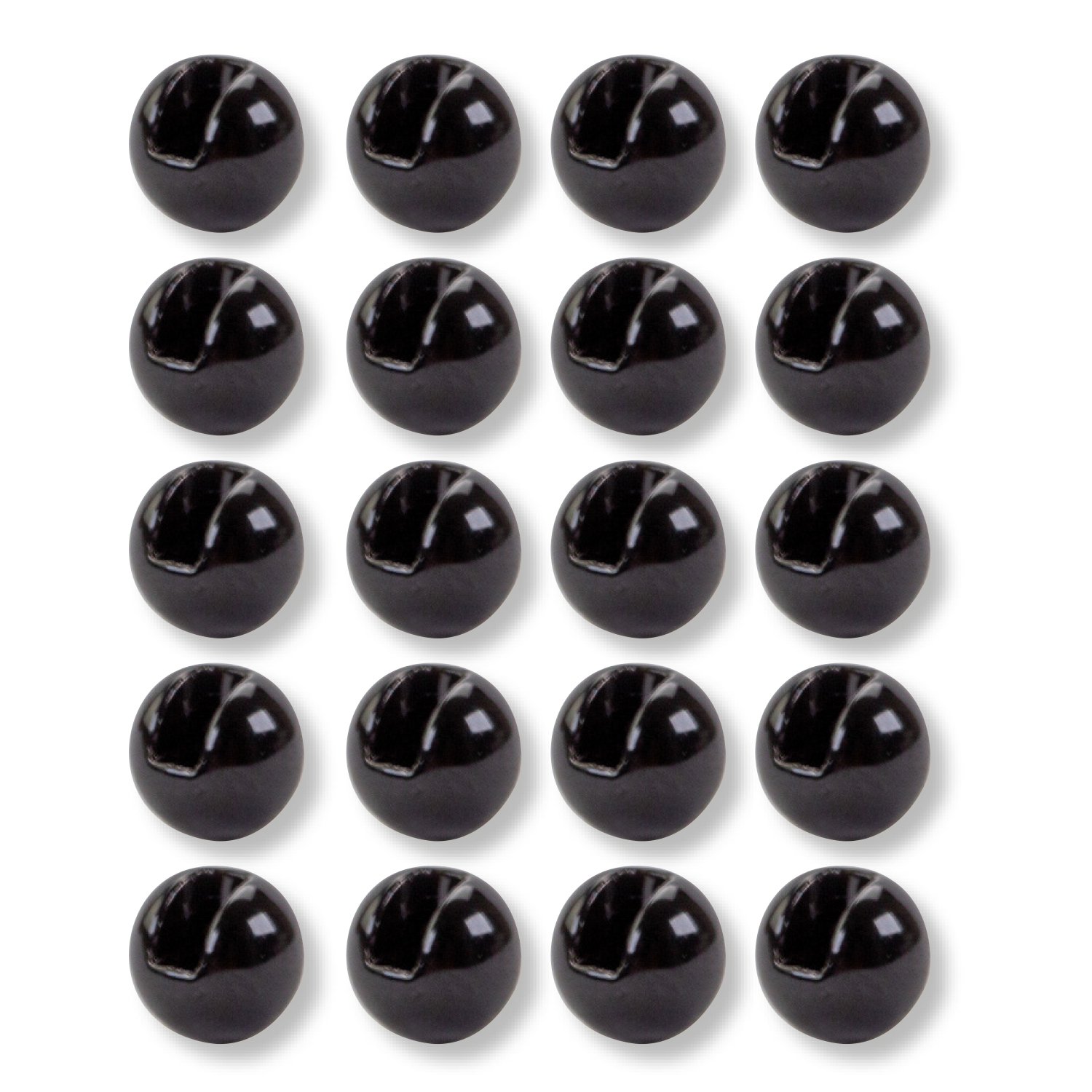 Slotted Tungsten Beads (black)
