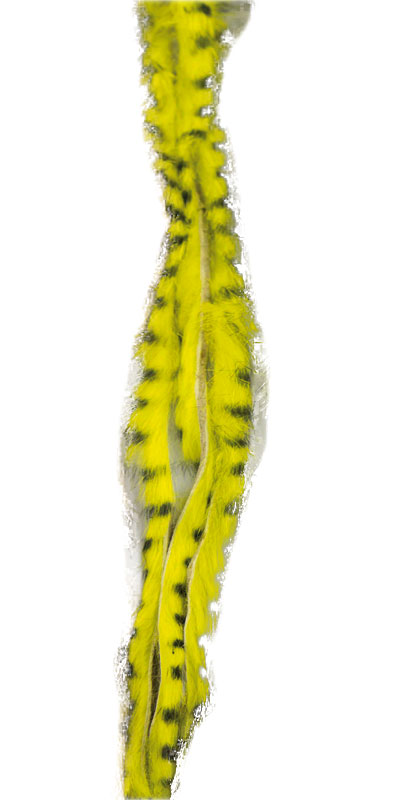 Grizzly Zonker Strips Colour: chartreuse / black