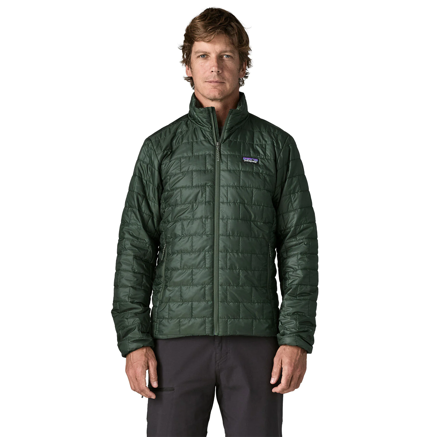 Jacke, gesteppt, Grün, Vollreißverschluss, Puffer