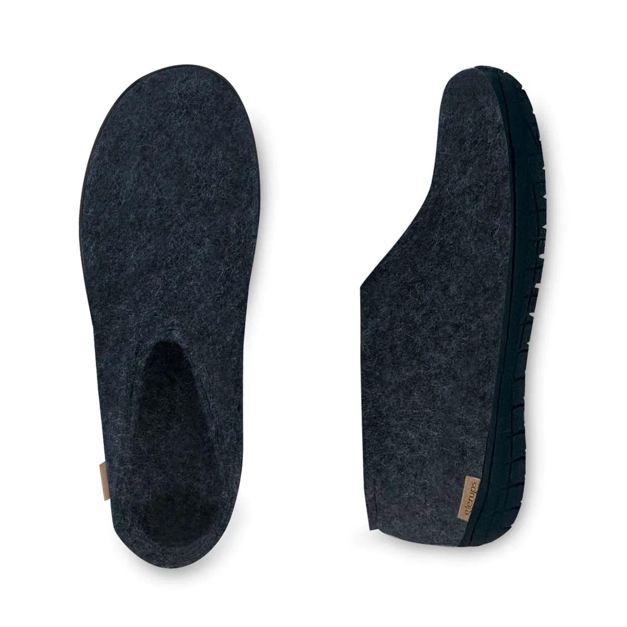 Felt Slippers with Natural Rubber Sole (denim blue) Felt Slippers with Natural Rubber Sole (denim blue)
