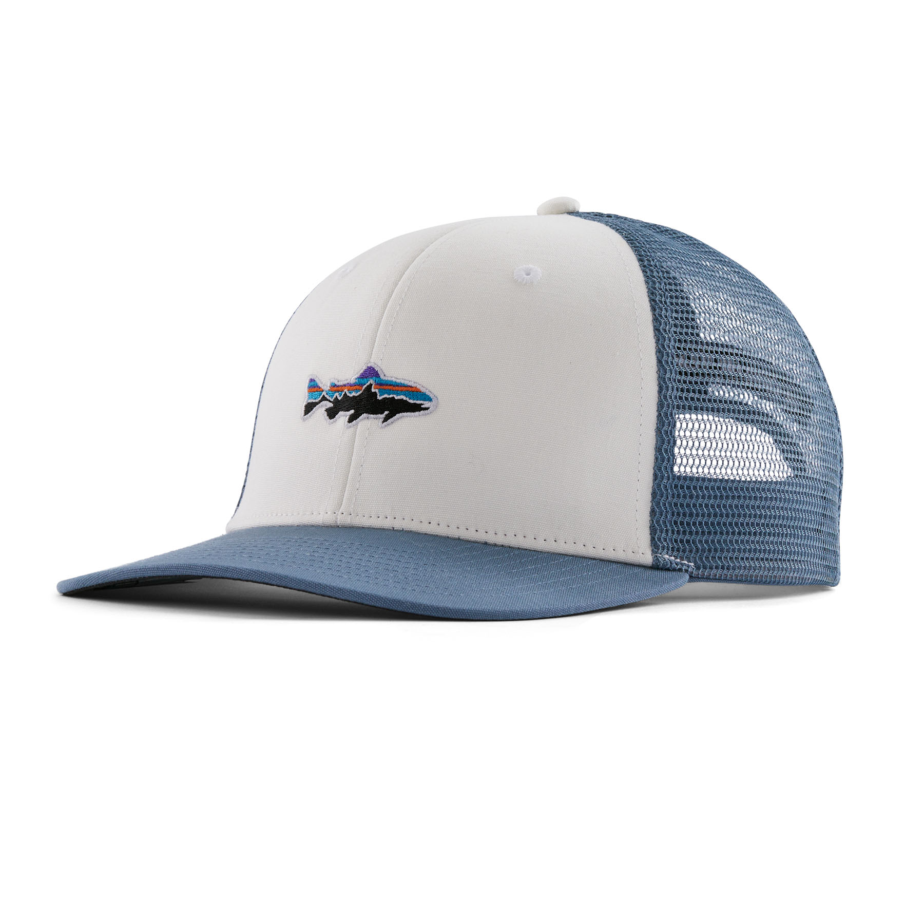 Stand Up Trout Trucker Hat (white)