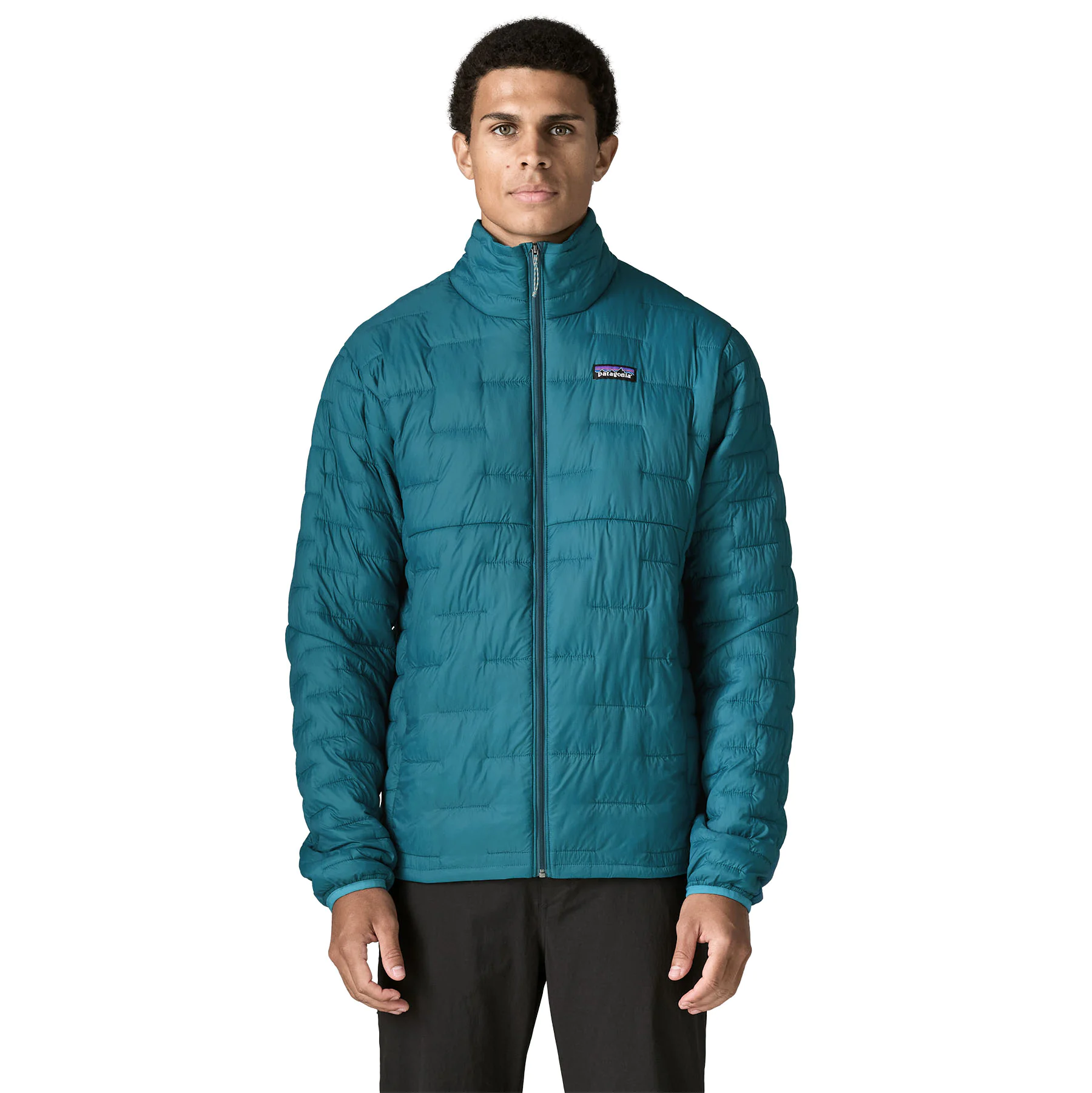 Regenjacke, Pufferjacke, Teal, Stehkragen, Reißverschluss