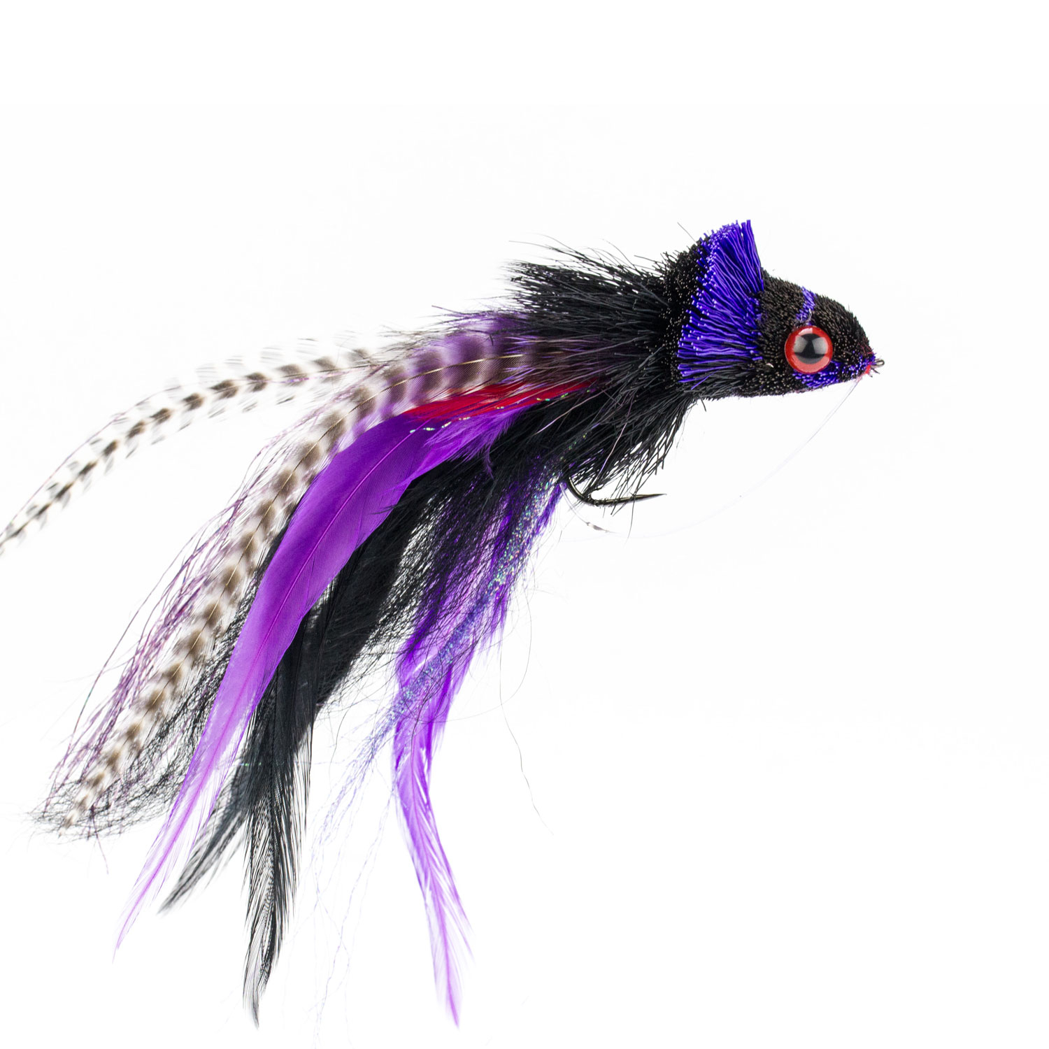 Whitlocks Premium Pike Streamer (black-purple) Hook Size: # 3/0