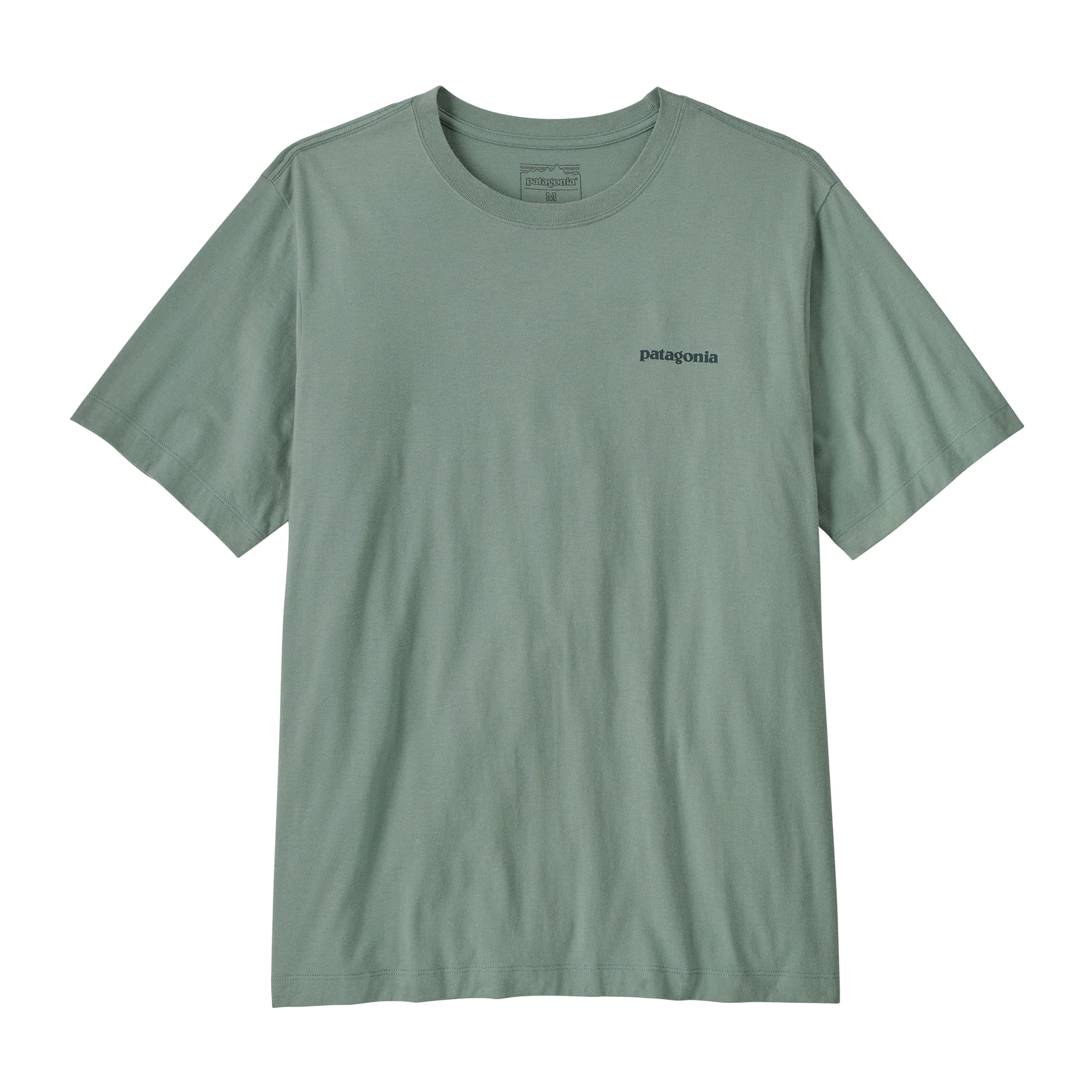 T-Shirt, Kurzarm, Uni Farbe, Rundhals, Patagonia Logo