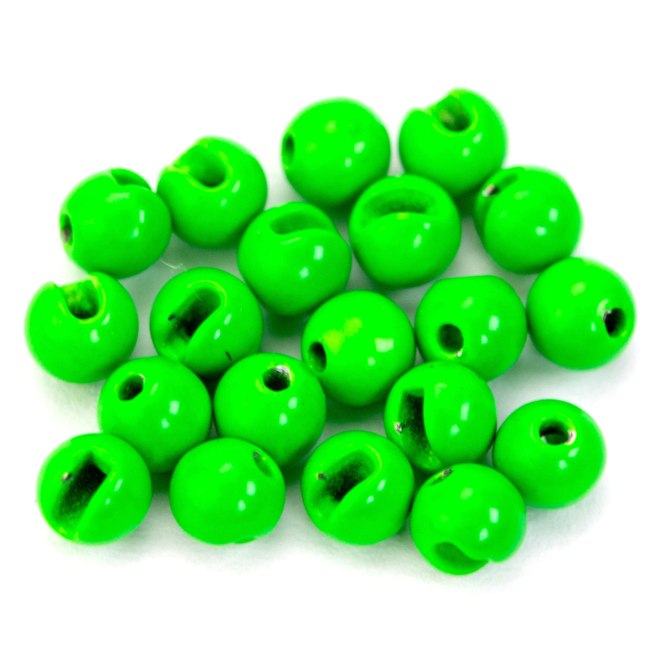 Slotted Tungsten Beads (fluorescent green) Slotted Tungsten Beads (fluorescent green)