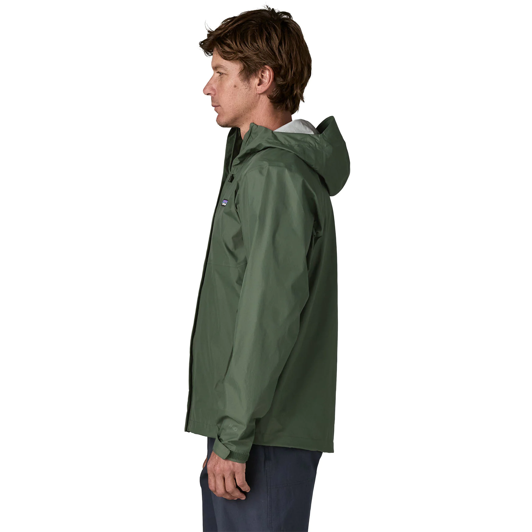 Herrenjacke, Regenjacke, Kapuze, Olivgrün, Reißverschluss