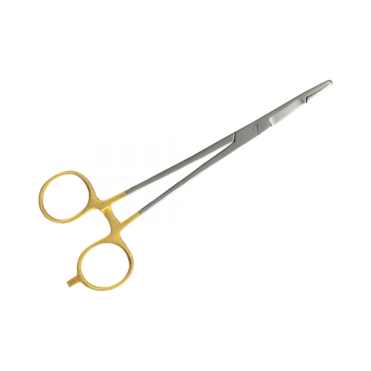 Arterienflachklemme mit Schere silber/gold (21 cm) Arterienflachklemme mit Schere silber/gold (21 cm)