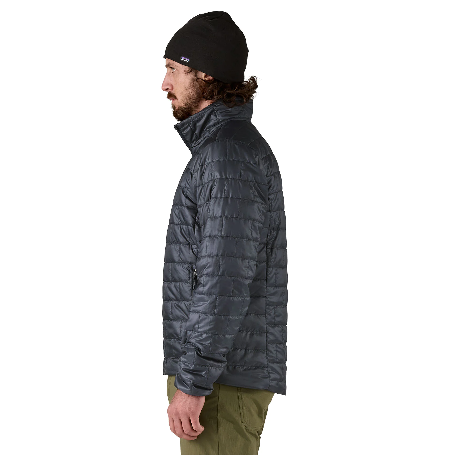 Pufferjacke, Steppjacke, Dunkelgrau, Herrenjacke, Kragen-Steppjacke